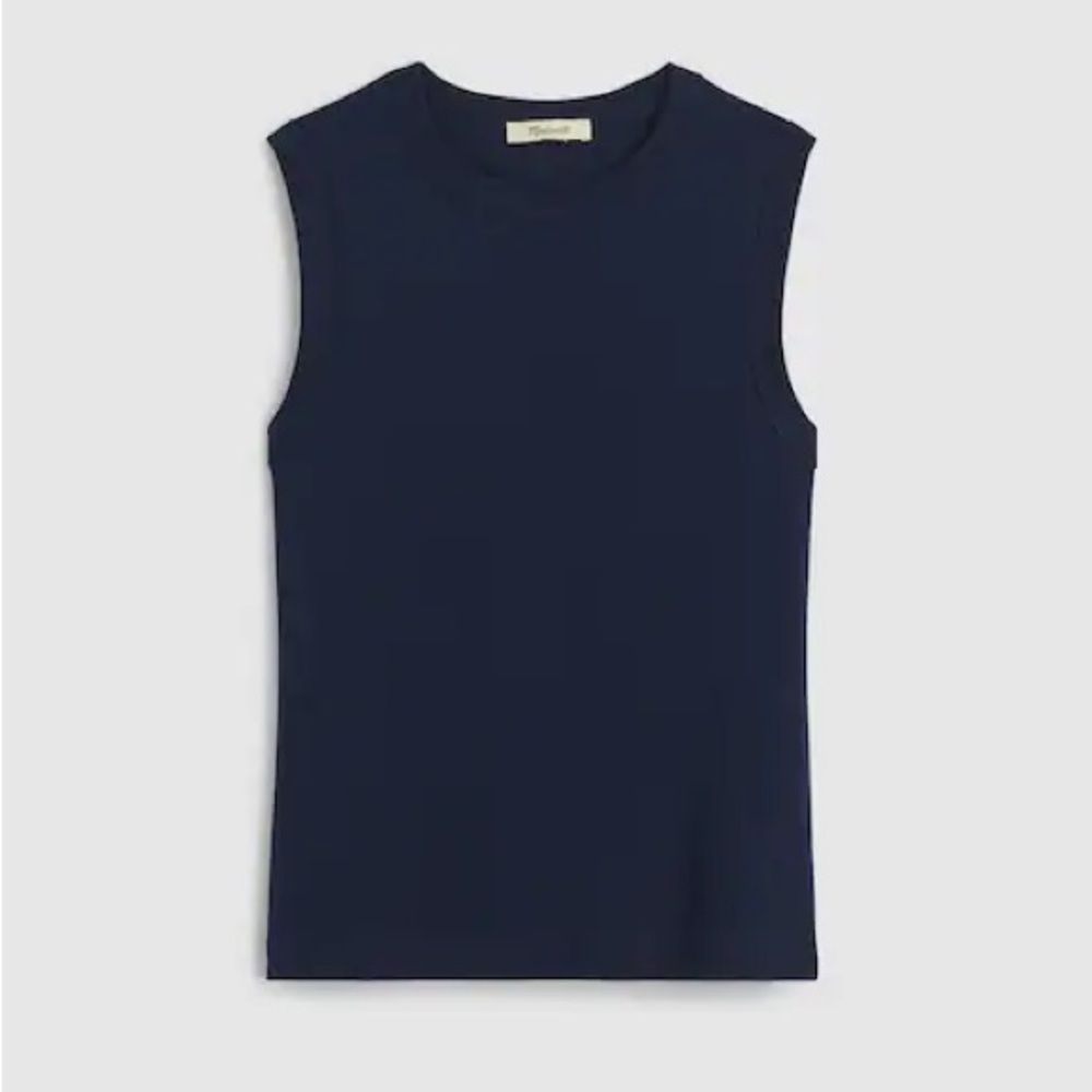 Madewell The '90s Crew Neck Tank in Compact Cotton - size small - Picture 5 of 5